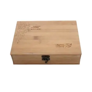 럭셔리 개인 나무 선물 상자 자연 대나무 책 모양 나무 차 상자