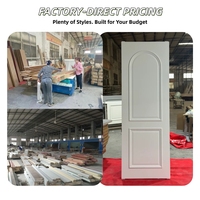 Porte intérieure en bois massif avec isolation phonique, polymère blanc, poignée de porte, butée de porte, kit complet de quincaillerie, pour chambre à coucher