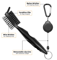 Kit de nettoyage d'accessoires de Golf, ensemble cadeau de serviettes de Golf en microfibre, brosse de Club en Nylon, outil de réparation de Divot de Golf avec marqueur de balle