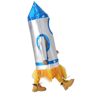Costume di Halloween 2024 Costume di Carnevale Gioco di Ruolo Tuta Bianca Spaziale Uniforme Cosplay Costume da Astronauta per la Giornata delle Carriere per Bambini - Product Image 3