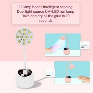 OEM Ultraviolet Flexible <b>Desk</b> USB Gel Polish Table Nail Lamp Arm Bendable Leds LCD Screen Wireless Mini UV LED Light Dryer - Product Image 5