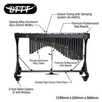 49-Tone Performer Series Aluminum Silver Glockenspiel With Pedal for Education and Stage
