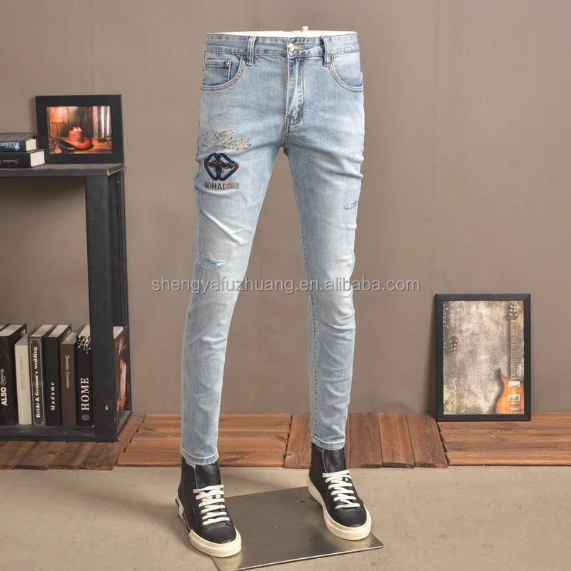 wholesale business men clothes denim pants plus size men's jean