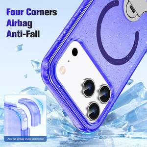 Funda para iPhone 17 AIR con soporte magnético de doble anillo, funda protectora completa anticaídas - Product Image 4