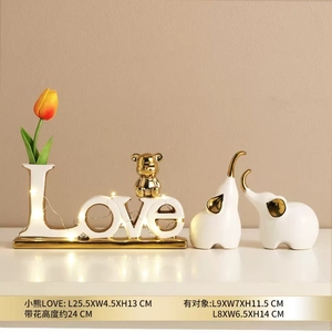 Jarrón Decorativo de Porcelana Blanca Hecho a Mano de Lujo Nórdico con Adornos de Alfabeto, <span class=keywords><strong>Decoración</strong></span> Creativa para Sala de Estar con Diseño Geométrico - Product Image 5
