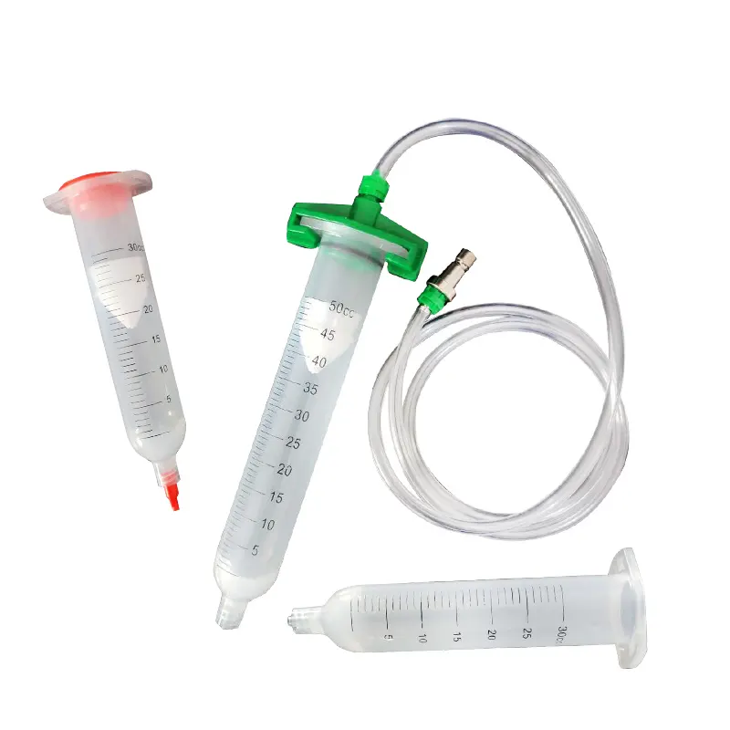 Pneumatic dispensing syringe transparent color Japanese style 30 50CC with scale glue filling and dispensing cylinder
