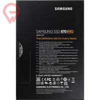 Disque SSD Samsung 870 EVO MZ-77E2T0B/EU 2 To - Interne 2,5 pouces - SATA (SATA/600) - Noir