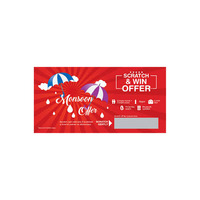 Cartes cadeaux à gratter personnalisées en couleur, avec code secret, pour la promotion des entreprises