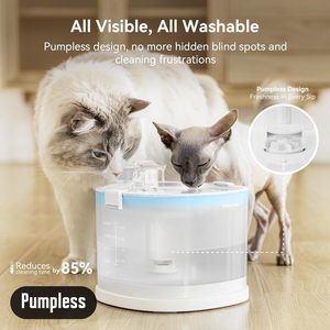 Cheerble Pumpless 2L E1 automatico BPA-Free Pet Bowl MagDrive sensore mobile Smart gatto fontana - Product Image 2