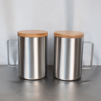 Mug à café personnalisé en acier inoxydable écologique avec couvercle pour les fêtes, isolation thermique