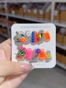 เล็บ<span class=keywords><strong>ปลอม</strong></span>แบบกดติด คุณภาพสูง ลายเป็ดฝรั่งเศส <span class=keywords><strong>ท</strong></span>ำจาก ABS ปิดเต็มเล็บ พร้อมลายสำเร็จรูป 10 ชิ้น ประดับด้วยเพชรพลอยสีเขียวมรกต สำหรับร้าน<span class=keywords><strong>ท</strong></span>ำเล็บ - Product Image 6