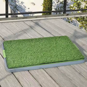 चीनी कारखाने पिल्ले और छोटे पालतू जानवरों के लिए कृत्रिम घास बाथरूम चटाई-पोर्टेबल पोटी ट्रेनर पालतू कुत्ते पिल्ला - Product Image 2