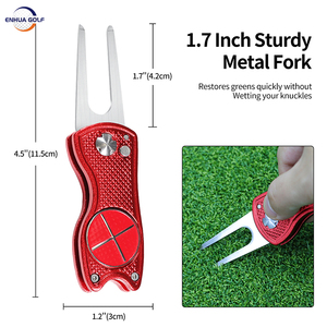 Bán Sỉ Dụng Cụ Sửa Chữa Golf Divot Đa Năng Dụng Cụ Divot Golf Có Thể Thu Gọn Kèm Bút Đánh Dấu Từ Tính Kim Loại + Vật Liệu Hợp Kim Kẽm - Product Image 2