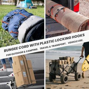 Cordon <span class=keywords><strong>élastique</strong></span> réglable robuste avec crochets de verrouillage en plastique <span class=keywords><strong>pour</strong></span> la sécurité, le camping en plein air - Product Image 6