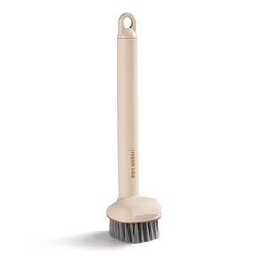 Cepillo de limpieza de cocina al por mayor 2026 con mango largo, cerdas de PET, estropajo para platos, raspador de ollas y sartenes que no raya, para fregadero doméstico - Product Image 1