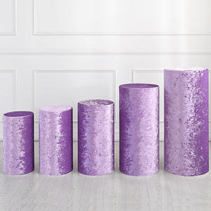 Ezmek kadife Spandex silindir kapak kek Plinths elastik kaide düğün dekorasyon için kaide <span class=keywords><strong>stand</strong></span>ı kapak kapakları - Product Image 5
