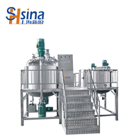 Tanque de Mezcla con Calentamiento y Revestimiento de Acero Inoxidable con Agitador para Champú, Jabón Líquido, Detergente, Cosméticos y Alimentos