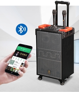 Machine de karaoké en bois JSL 12 "haut-parleurs alimentés par <span class=keywords><strong>Dj</strong></span> haut-parleur audio professionnel avec chariot modèle n °: F8 - Product Image 2