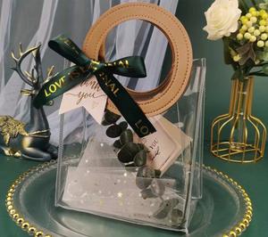 Bolsa de regalo de panadería transparente de PVC elegante IMEE, bolsa de transporte de regalo de plástico pequeña para deshierbe, cumpleaños y cosméticos del Día de San Valentín - Product Image 6