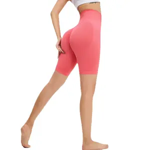 Celana Legging Yoga wanita, Celana Bermuda olahraga lari lintas batas tanpa kelim ukuran XL lainnya