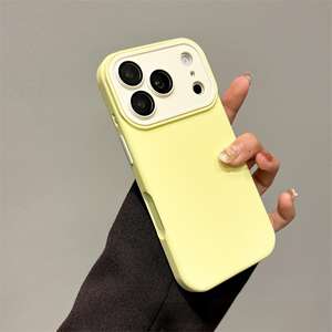 Funda para iPhone 17 Pro Max, de silicona líquida, con bloques de color, cobertura total, a prueba de golpes - Product Image 2