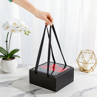 Boîte cadeau portable de luxe avec logo personnalisé et poignée, gaufrage pour mariage, demoiselle d'honneur, anniversaire, Saint-Valentin, fête des mères, emballage cadeau