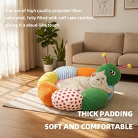 Lit pour chat en forme de fleur colorée, confortable, en peluche douce, écologique, en polyester durable, canapé de luxe pour petits chiens, solide