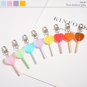 พวงกุญแจลูกอมสไตล์ใหม่ DIY สร้างสรรค์และสนุกสนาน สีมาการอง พลาสติก ของขวัญน่ารัก จี้ห้อยพวงกุญแจ อุปกรณ์เสริมพวงกุญแจ - Product Image 1