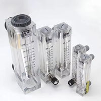 Débitmètre à panneau à filetage interne LZM-25 1000L/heure, en acier inoxydable, avec tube en verre flottant, rotamètre pour systèmes RO, gaz, air, liquide, 4%