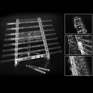 Mountain Rain clear Quartz Crystal Harp 432 hz 440 hz Crystal Singing Harp Fabricant <span class=keywords><strong>de</strong></span> gros Crystal Quartz Singing Bo - Product Image 4