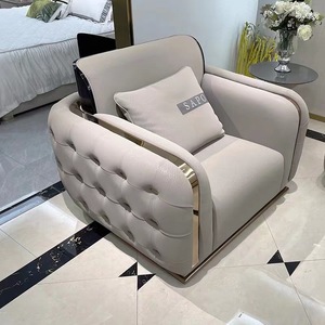 Conjunto de Sofás Reclinables de Cuero con Diseño Árabe Moderno de Oriente Medio, con Relleno de Esponja, para Decoración de Sala de Estar, Apartamento u Hotel - Product Image 4