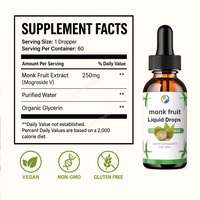 Extrait de Mogroside V et de Fruit du Moine Biologique en Vrac OEM 25% 100% Gouttes Liquides de Sucre de Fruit du Moine 20ml Édulcorant Halal Liquide de Fruit du Moine