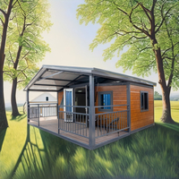 Pavillon extérieur préfabriqué extensible de 20 pieds pour maison conteneur, idéal pour appartement, chambre ou villa, fabriqué en panneaux sandwich
