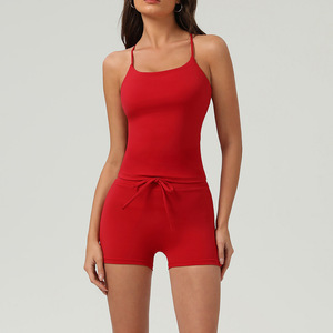 2025 Tùy Chỉnh Phụ Nữ Trọng Lượng Nhẹ Mềm Quần Xà Cạp Và Yoga T Áo Sơ Mi Quần Short Tops OEM Phòng Tập Thể Dục Tập Thể Dục Quần Áo Chạy Quần Yoga Bộ - Product Image 2