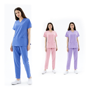 FUYI ชุดสครับผ้าเรยอนโพลีเอสเตอร์ชุดพยาบาลสแปนเด็กซ์ในพม่า - Product Image 5