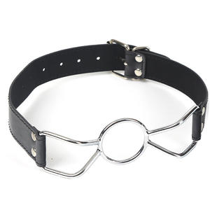 Produits sexuels BDSM SM de haute qualité : Bague de morsure pour esclave à double bouche ronde pour gorge profonde, Bâillon ouvert pour la bouche, Jeu pour adultes - Product Image 3