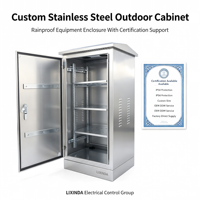 Boîtier de distribution électrique métallique étanche IP54 personnalisé LXD pour extérieur, armoire électrique industrielle et commerciale, projet OEM