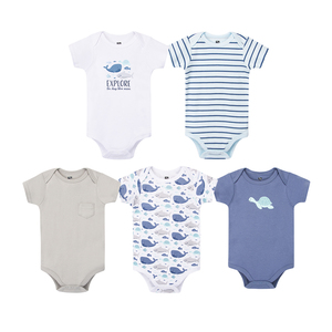 Wholesale 100% Cotton Knit Bodysuits 3pcs Casual Button Closure <strong>Onesies</strong> for Baby <strong>Boys</strong> Size 0-12 Months for Spring Clothing - Product Image 6