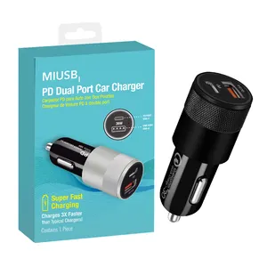 USB C Car Charger 36w Speed+ 2 Car Adapter with One18W PD Port for MacBook Pro