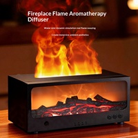 Diffuseur d'arômes dynamique 3D avec simulation de cheminée, humidificateur à flamme télécommandé, 200 ml, USB, pour bureau et hôtel