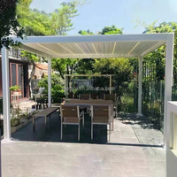 3x3 3x4 4x4 6x4m OEM usine moderne extérieur bioclimatique pare-soleil Pergola Supports extérieur aluminium persienne Pergola Kit extérieur