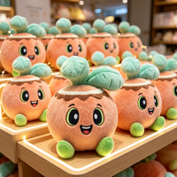 Fabricant de jouets en peluche en forme de graines de semis de dessins animés, OEM ODM, personnalisation de dessins, transformant en plantes réelles, pour les 14 ans et plus, rembourrage en coton PP