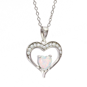 Pendentif unique en argent sterling 925 massif plaqué or 18 carats avec pierre d'opale blanche, design raffiné, bijoux d'usine - Product Image 3