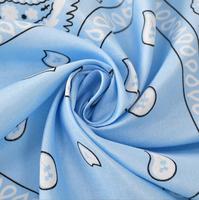 Design de Logo Personnalisé Double Face Imprimé Paisley Fleur de Noix de Cajou 100% Bandanahat en Vrac Mode Carré Paisley Bandanas Écharpe