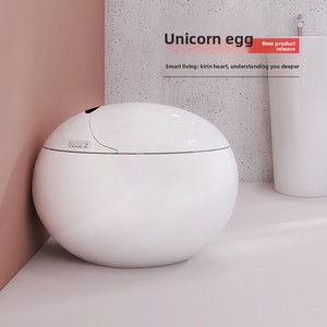 WC a pavimento bianco a forma di U, design moderno minimalista, con scarico a sifone, completamente automatico e telecomandato, Smart Toilet - Product Image 2