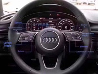 Set Tombol Setir Multifungsi OEM Bekas 8W0951523F untuk Audi A4 B9 A4L 2017-2020 Jerman Take-Off