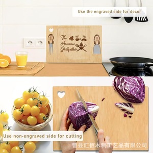 Plateau à fromage en bambou avec ensemble de couteaux, couleur bois naturel, style simple, pour le camping en plein air et la cuisine - Product Image 3
