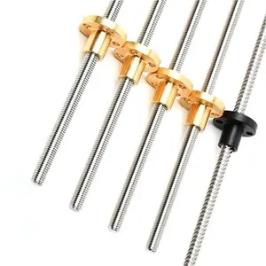 Siêu bề mặt kết thúc thép carbon/Thép không gỉ Brass POM Nut đường kính 1/4 1/4-32 1/4-16 1/4-10 Acme chủ đề Mini chì vít