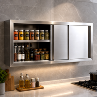 Armoires murales modernes en acier inoxydable, armoires pour toute la maison, armoires de cuisine pour restaurant, armoires murales