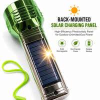 Mini lampe torche solaire LED rechargeable Type-C, lampe de poche COB, lampe de travail à gradient, lampe portative 57g pour le camping et les activités de plein air